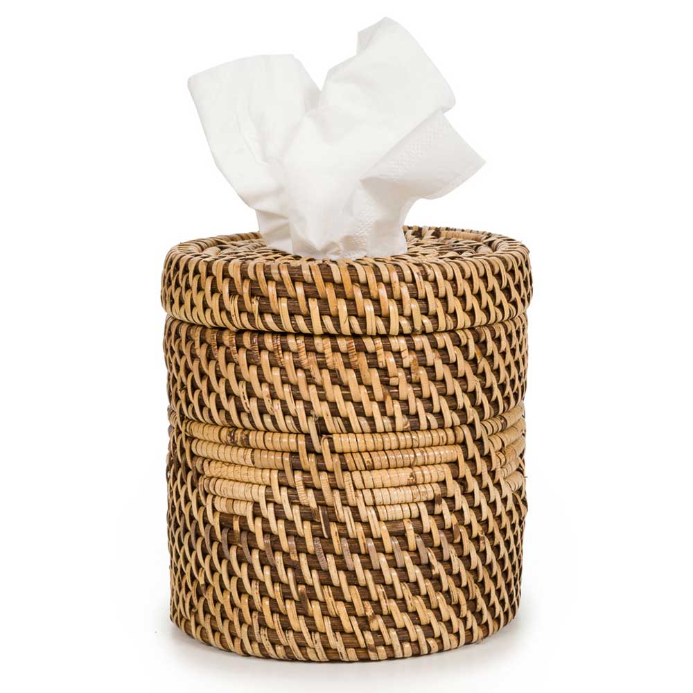 Taschentuch-Box aus Rattan, Kolonial I THIAMO Online-Shop